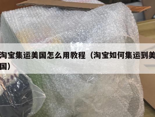 淘宝集运美国怎么用教程（淘宝如何集运到美国）