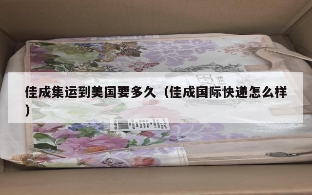 佳成集运到美国要多久（佳成国际快递怎么样）