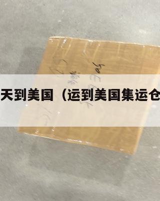 集运多少天到美国（运到美国集运仓怎么联系）