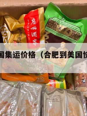 合肥到美国集运价格(合肥到美国快递多少钱)