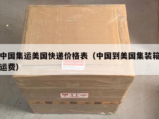 中国集运美国快递价格表(中国到美国集装箱运费)