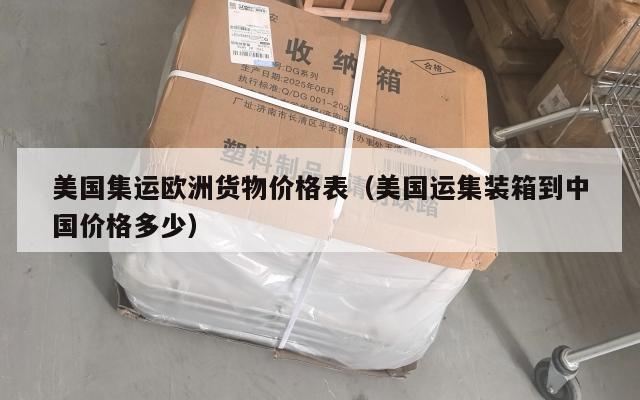 美国集运欧洲货物价格表(美国运集装箱到中国价格多少)
