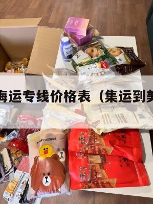 集运美国海运专线价格表（集运到美国要多久）