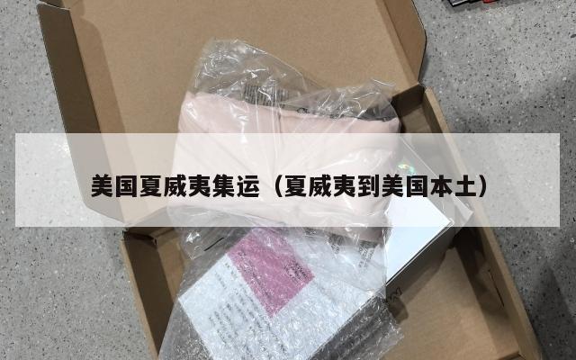 美国夏威夷集运(夏威夷到美国本土)