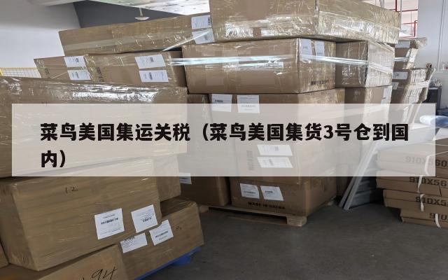 菜鸟美国集运关税（菜鸟美国集货3号仓到国内）