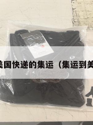 发美国快递的集运（集运到美国）