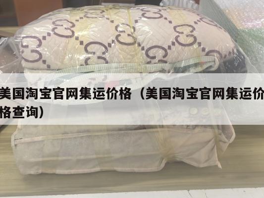 美国淘宝官网集运价格（美国淘宝官网集运价格查询）