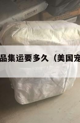美国宠物物品集运要多久（美国宠物寄养平台）