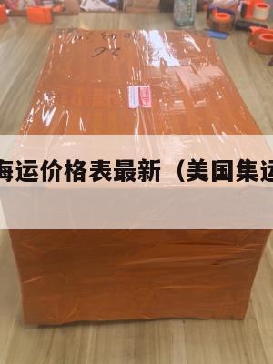 集运美国海运价格表最新（美国集运仓怎么收费）