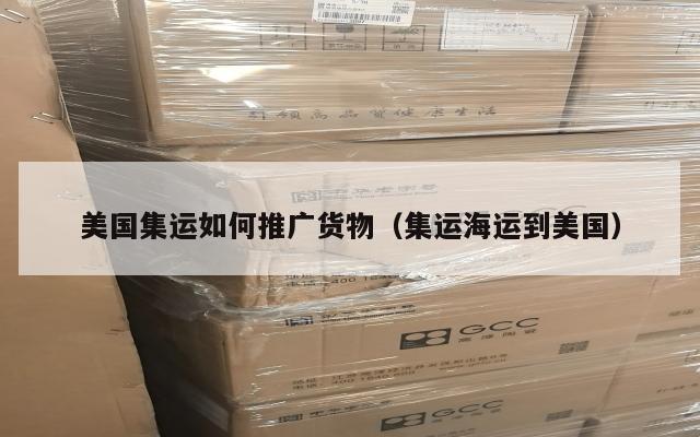 美国集运如何推广货物（集运海运到美国）