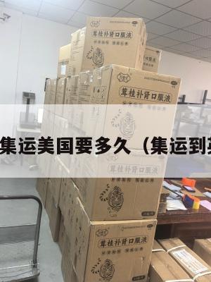 英国集运美国要多久（集运到英国）