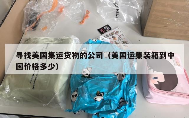 寻找美国集运货物的公司（美国运集装箱到中国价格多少）
