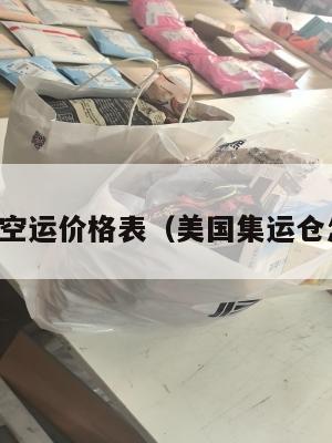 美国集运空运价格表（美国集运仓怎么收费）