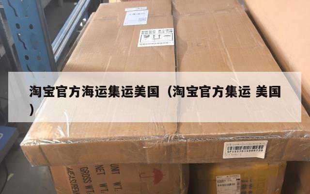 淘宝官方海运集运美国（淘宝官方集运 美国）