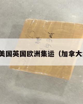 加拿大美国英国欧洲集运（加拿大集装箱）