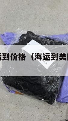 美国集运海运到价格（海运到美国一个集装箱多少钱）