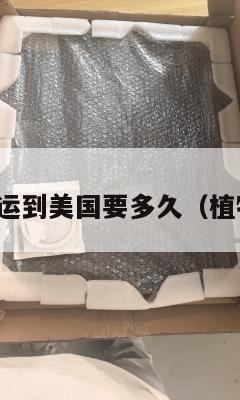 植物集运到美国要多久（植物邮寄）