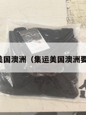 集运美国澳洲（集运美国澳洲要多久）