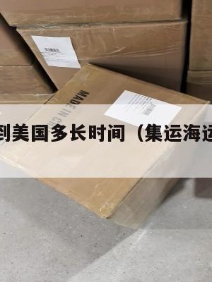 集运海运到美国多长时间（集运海运是什么意思）