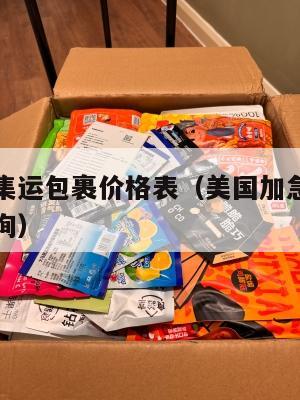 美国加急集运包裹价格表（美国加急集运包裹价格表查询）