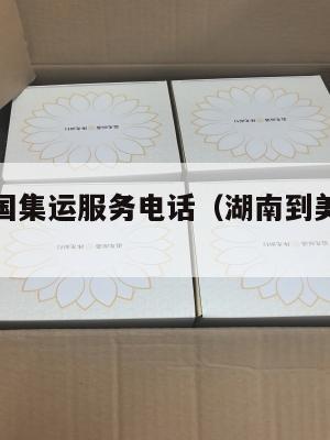 湖南到美国集运服务电话（湖南到美国要多久时间）