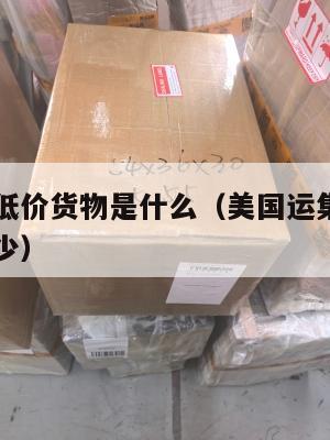 美国集运低价货物是什么（美国运集装箱到中国价格多少）