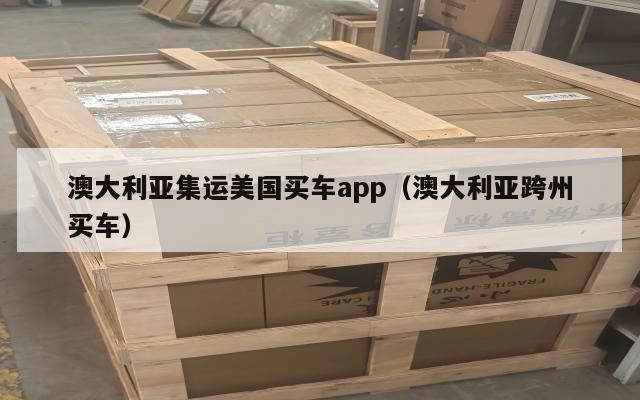 澳大利亚集运美国买车app（澳大利亚跨州买车）