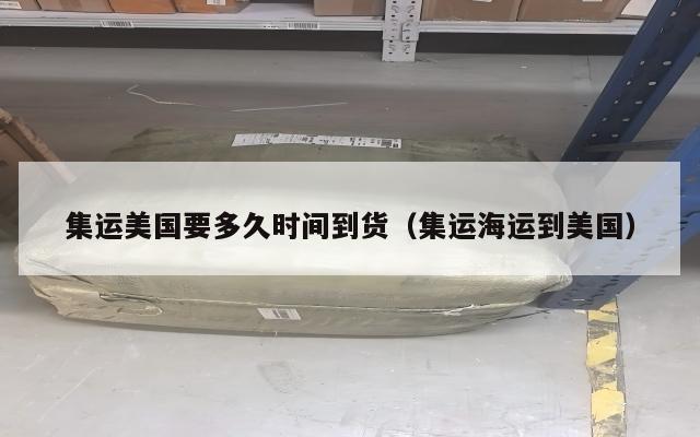 集运美国要多久时间到货（集运海运到美国）