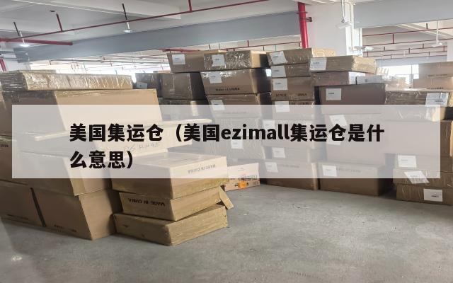 美国集运仓（美国ezimall集运仓是什么意思）