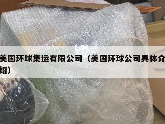美国环球集运有限公司（美国环球公司具体介绍）