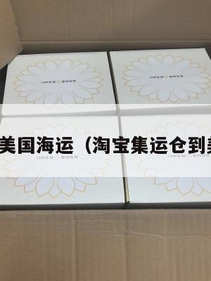 淘宝集运美国海运（淘宝集运仓到美国多久）