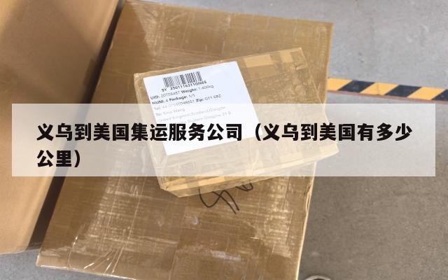 义乌到美国集运服务公司（义乌到美国有多少公里）