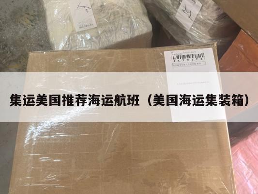 集运美国推荐海运航班（美国海运集装箱）