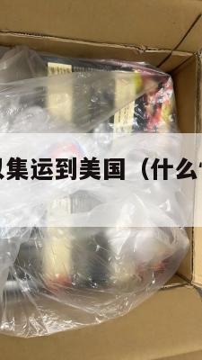 哪些货物可以集运到美国（什么快递公司可以寄美国）