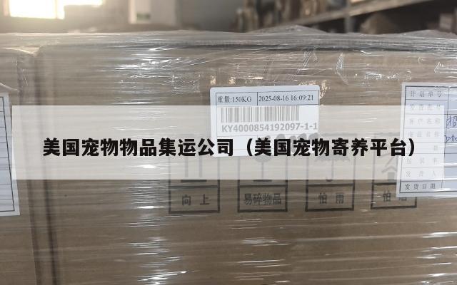 美国宠物物品集运公司（美国宠物寄养平台）