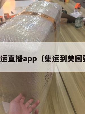 美国集运直播app（集运到美国要多久）