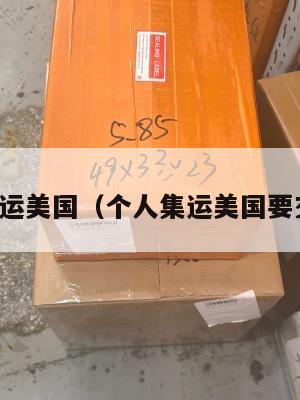 个人集运美国（个人集运美国要交税吗）