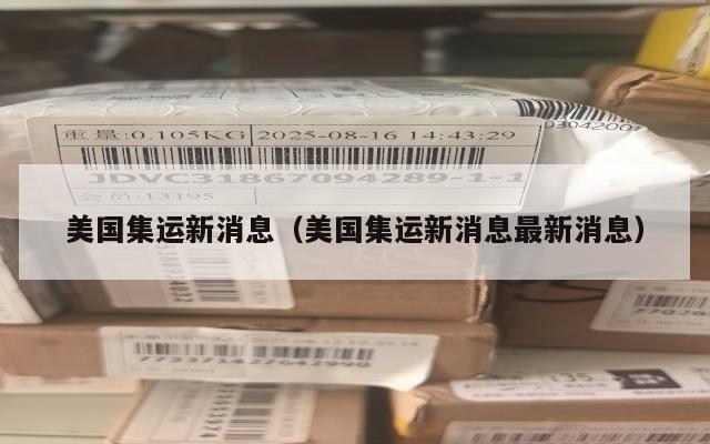 美国集运新消息（美国集运新消息最新消息）