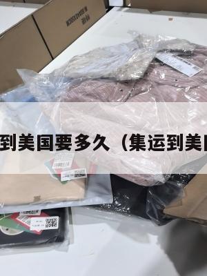 集运药品到美国要多久（集运到美国的公司）