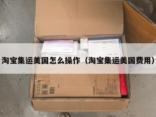 淘宝集运美国怎么操作（淘宝集运美国费用）