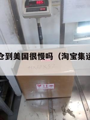 淘宝集运仓到美国很慢吗(淘宝集运美国收费明细)