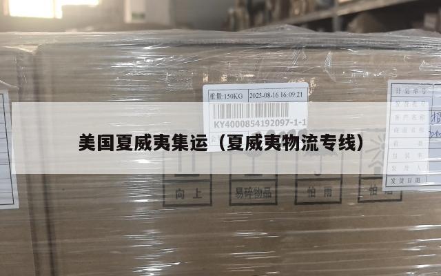 美国夏威夷集运（夏威夷物流专线）